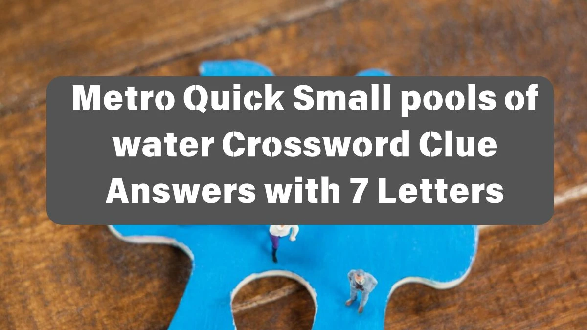 Metro Quick Small pools of water Crossword Clue Answers with 7 Letters