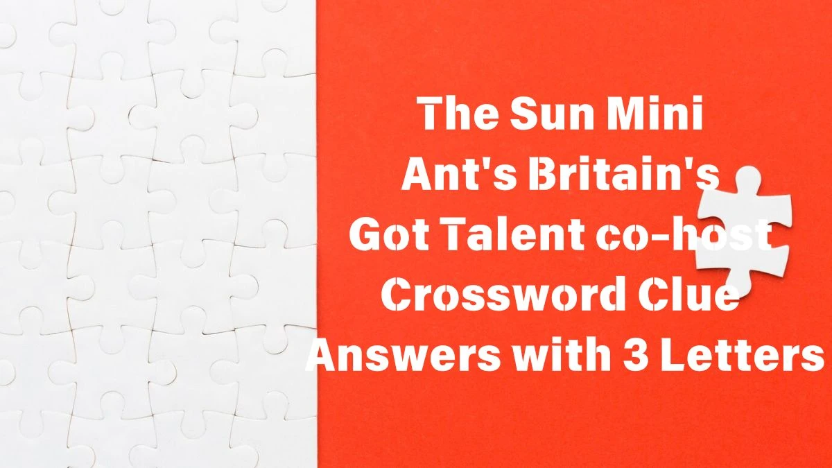 The Sun Mini Ant's Britain's Got Talent co-host Crossword Clue Answers with 3 Letters