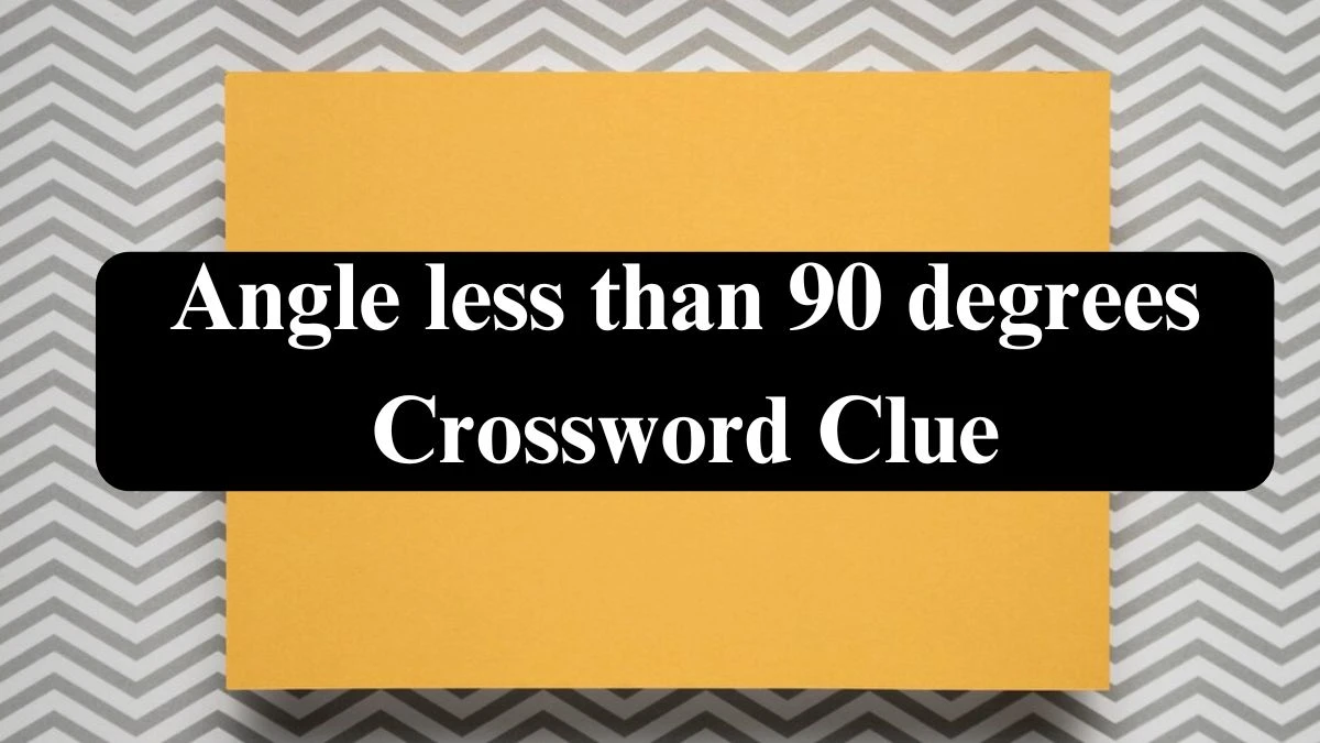 Daily Telegraph Plusword Angle less than 90 degrees Crossword Clue Answers with 5 Letters