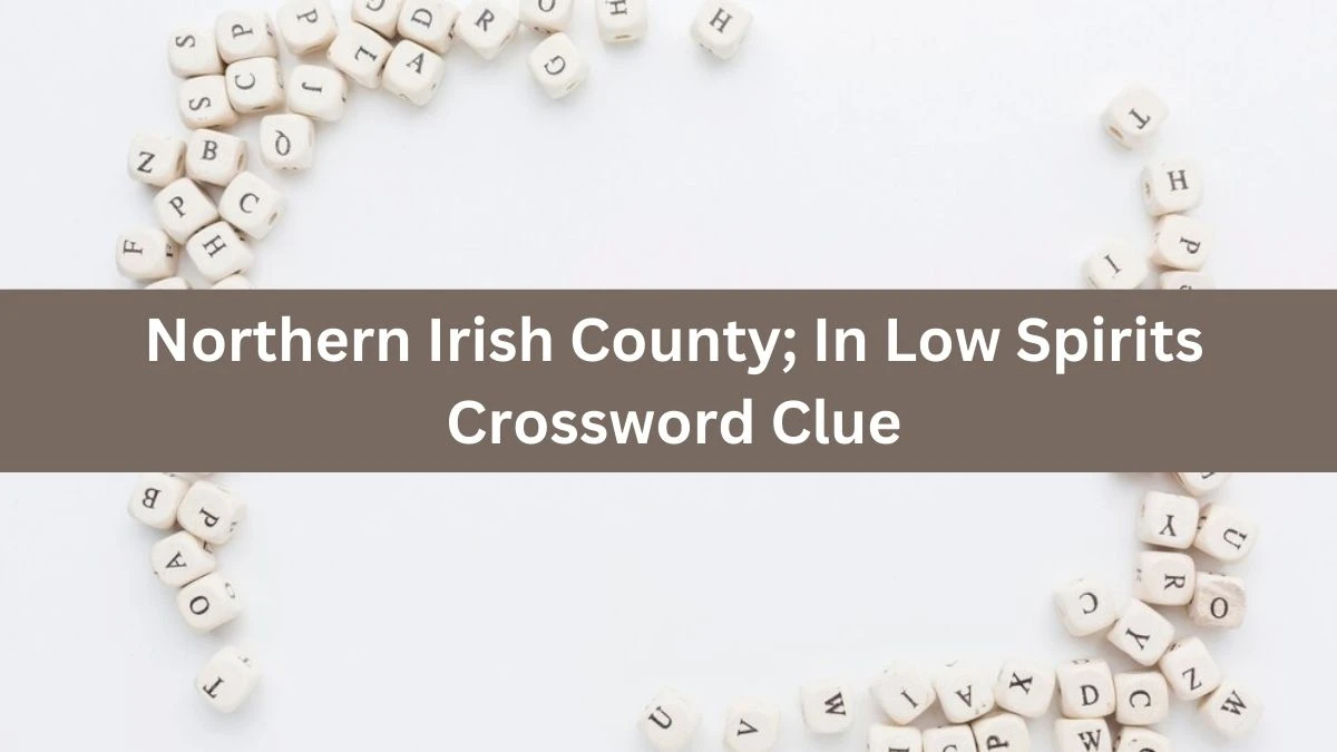 The Times Concise Northern Irish County; In Low Spirits Crossword Clue Answers with 4 Letters