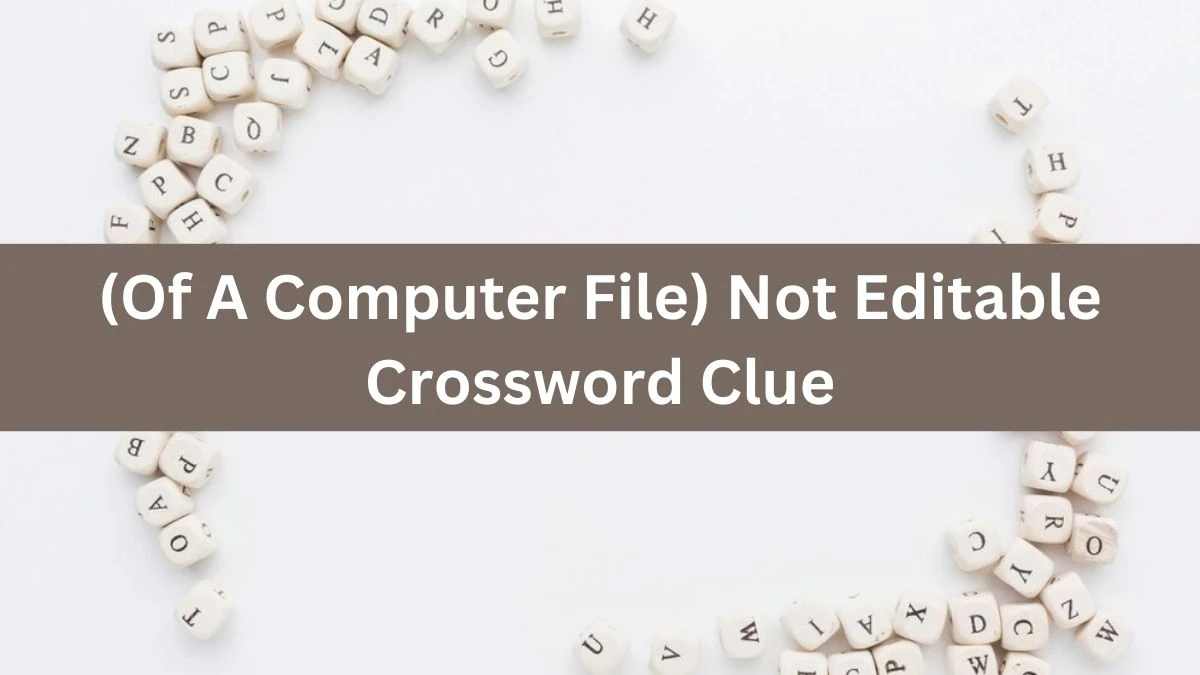 The Times Concise (Of A Computer File) Not Editable Crossword Clue Answers with 8 Letters