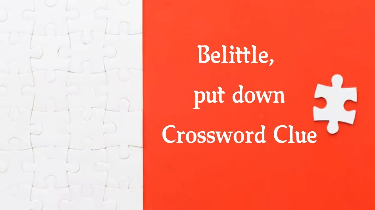 Daily Telegraph Plusword Belittle, put down Crossword Clue Answers with 5 Letters