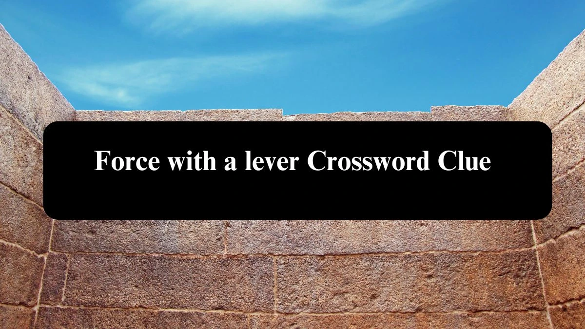 Daily Telegraph Plusword Force with a lever Crossword Clue Answers with 3 Letters