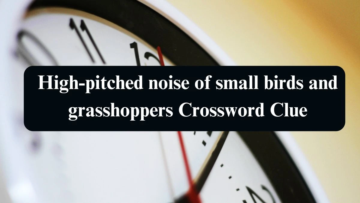 The Times Concise High-pitched noise of small birds and grasshoppers Crossword Clue Answers with 7 Letters