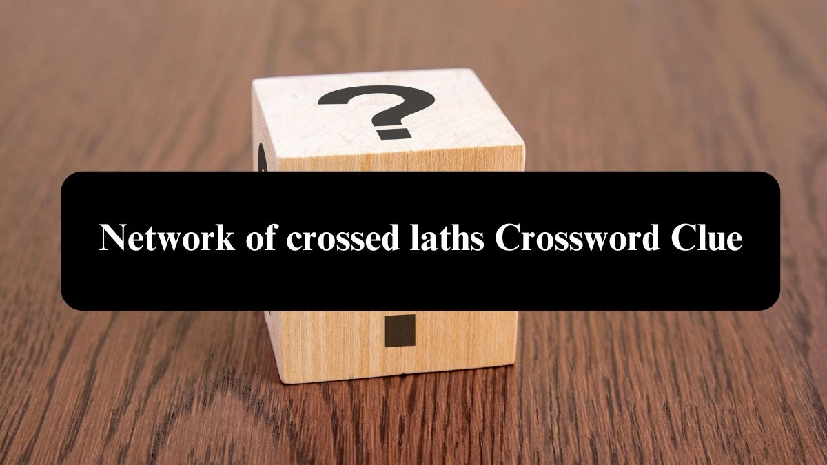 The Sun Mini Network of crossed laths Crossword Clue Answers with 7 Letters