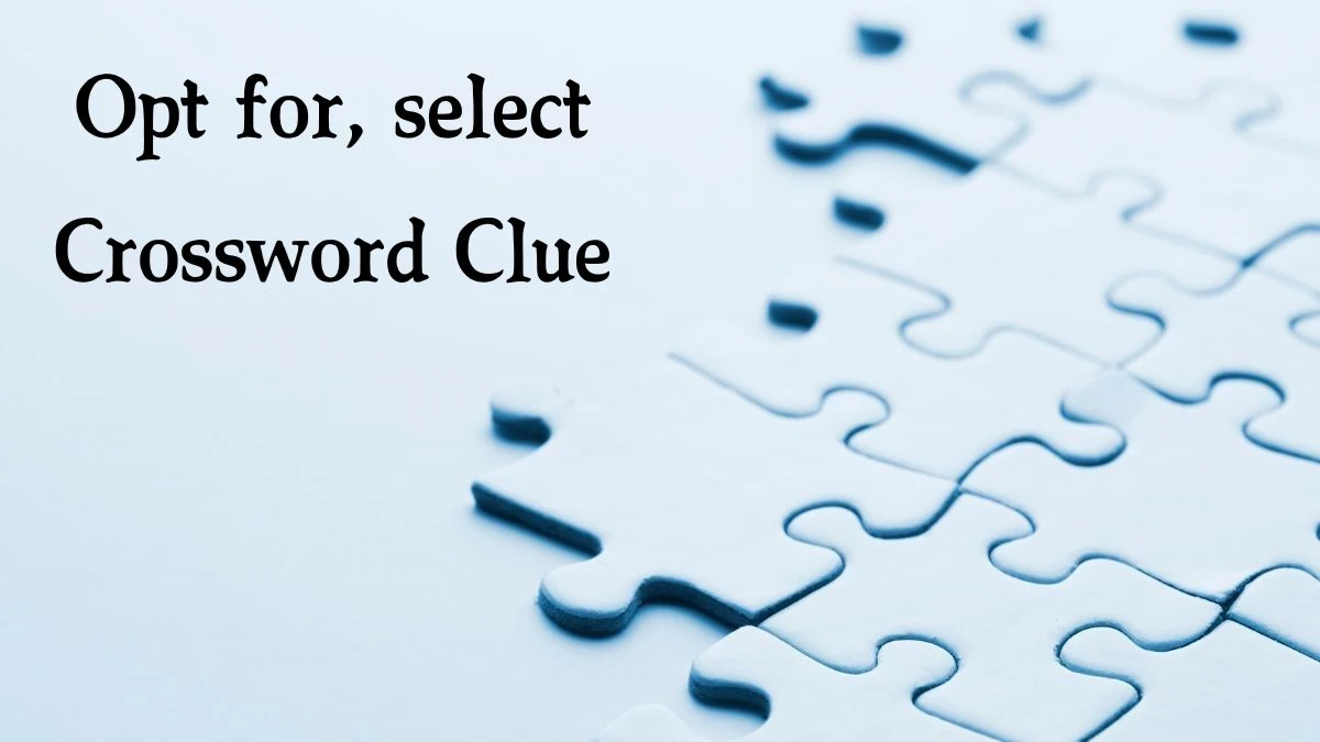 The Sun Mini Opt for, select Crossword Clue Answers with 6 Letters