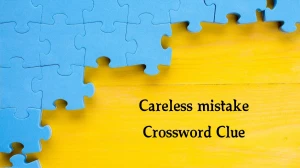 The Times Concise Careless mistake Crossword Clue Answers with 6 Letters