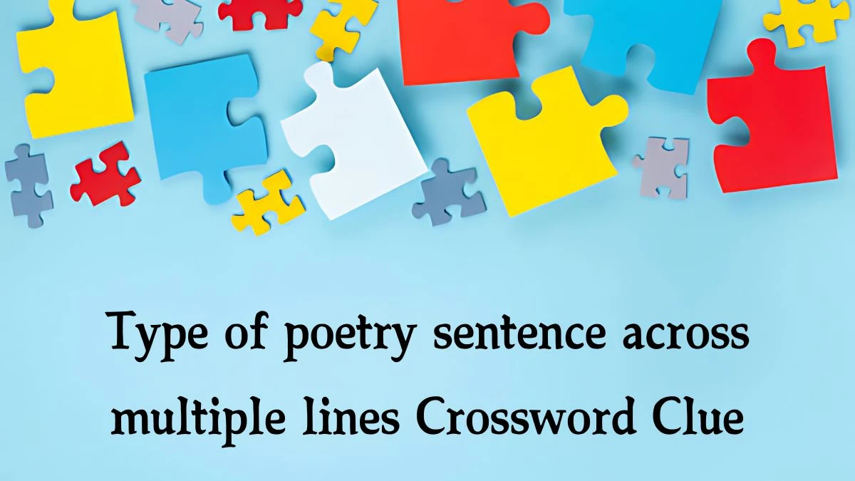 Daily Telegraph Plusword Type of poetry sentence across multiple lines Crossword Clue Answers with 5 Letters